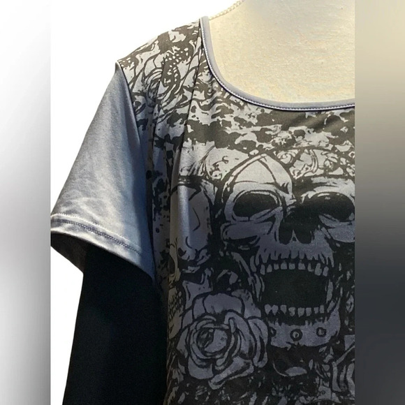 ROMWE Grunge Punk Skull Print size large - Picture 2 of 7